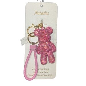 Natasha Couture Pink Bear Key Holder